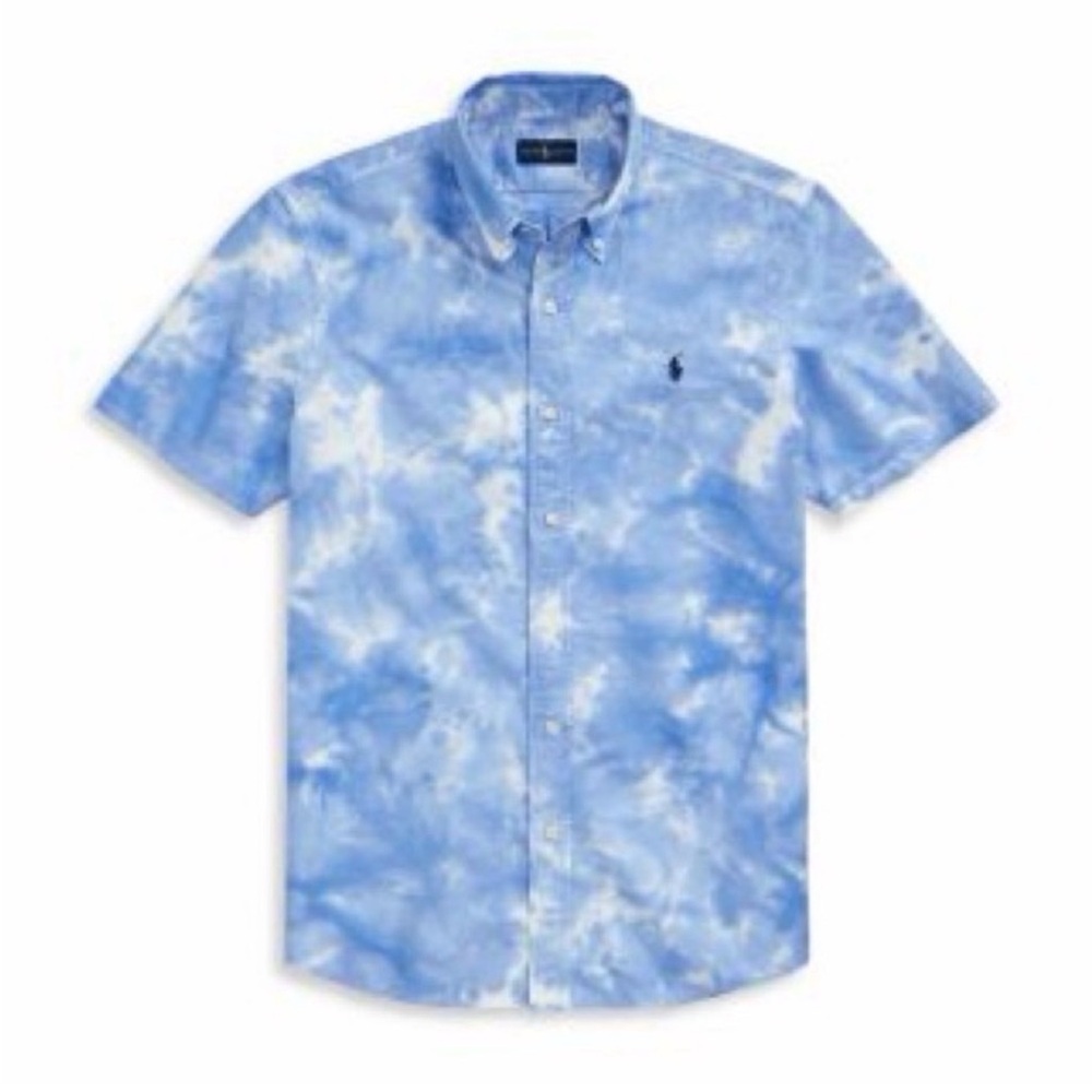 Polo Ralph Lauren Blue Tie-Dye Shirt boys 10-12 (M) NWT